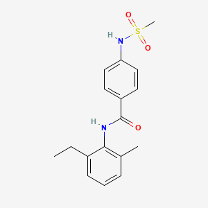 molecular formula C17H20N2O3S B4232846 N-(2-ethyl-6-methylphenyl)-4-[(methylsulfonyl)amino]benzamide 