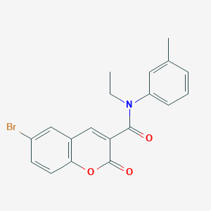 molecular formula C19H16BrNO3 B4232872 6-bromo-N-ethyl-N-(3-methylphenyl)-2-oxo-2H-chromene-3-carboxamide 