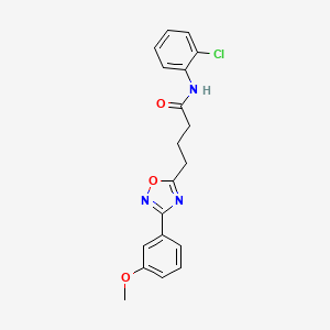 molecular formula C19H18ClN3O3 B4232874 N-(2-chlorophenyl)-4-[3-(3-methoxyphenyl)-1,2,4-oxadiazol-5-yl]butanamide 