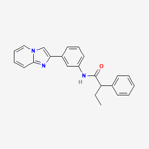 molecular formula C23H21N3O B4232890 N-(3-imidazo[1,2-a]pyridin-2-ylphenyl)-2-phenylbutanamide 
