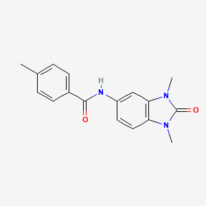 molecular formula C17H17N3O2 B4232895 N-(1,3-dimethyl-2-oxo-2,3-dihydro-1H-benzimidazol-5-yl)-4-methylbenzamide 