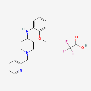 molecular formula C20H24F3N3O3 B4232896 N-(2-methoxyphenyl)-1-(2-pyridinylmethyl)-4-piperidinamine trifluoroacetate 