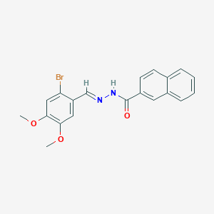 molecular formula C20H17BrN2O3 B423290 N'-(2-bromo-4,5-dimethoxybenzylidene)-2-naphthohydrazide 