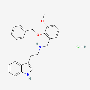 molecular formula C25H27ClN2O2 B4232923 N-[2-(benzyloxy)-3-methoxybenzyl]-2-(1H-indol-3-yl)ethanamine hydrochloride 