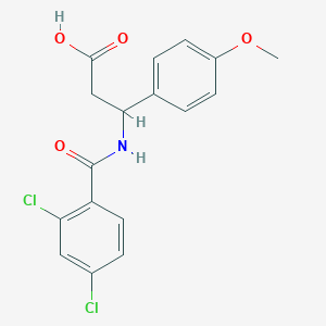 molecular formula C17H15Cl2NO4 B4232938 3-[(2,4-dichlorobenzoyl)amino]-3-(4-methoxyphenyl)propanoic acid 