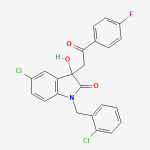 molecular formula C23H16Cl2FNO3 B4232954 5-chloro-1-(2-chlorobenzyl)-3-[2-(4-fluorophenyl)-2-oxoethyl]-3-hydroxy-1,3-dihydro-2H-indol-2-one 