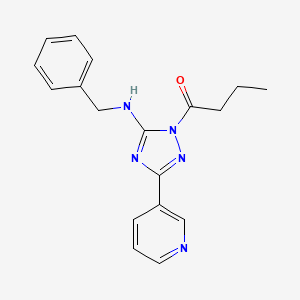 molecular formula C18H19N5O B4232959 N-benzyl-1-butyryl-3-(3-pyridinyl)-1H-1,2,4-triazol-5-amine 
