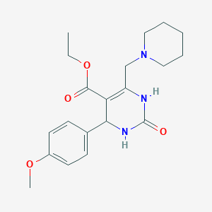 ethyl 4-(4-methoxyphenyl)-2-oxo-6-(1-piperidinylmethyl)-1,2,3,4-tetrahydro-5-pyrimidinecarboxylate