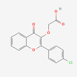 molecular formula C17H11ClO5 B4233006 {[2-(4-chlorophenyl)-4-oxo-4H-chromen-3-yl]oxy}acetic acid 