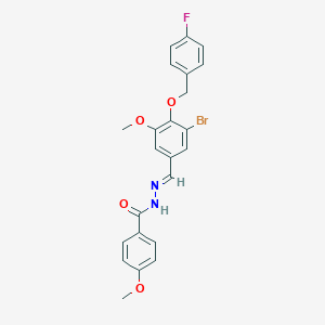 N'-{3-bromo-4-[(4-fluorobenzyl)oxy]-5-methoxybenzylidene}-4-methoxybenzohydrazide