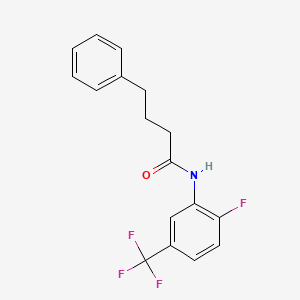 molecular formula C17H15F4NO B4233031 N-[2-fluoro-5-(trifluoromethyl)phenyl]-4-phenylbutanamide 