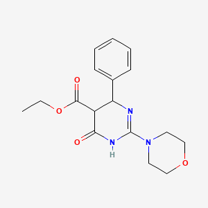 molecular formula C17H21N3O4 B4233049 ethyl 2-(4-morpholinyl)-4-oxo-6-phenyl-1,4,5,6-tetrahydro-5-pyrimidinecarboxylate 
