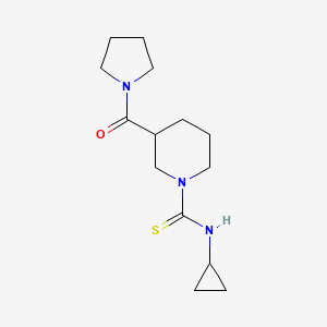 molecular formula C14H23N3OS B4233096 N-cyclopropyl-3-(1-pyrrolidinylcarbonyl)-1-piperidinecarbothioamide 