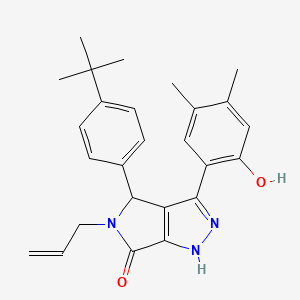 molecular formula C26H29N3O2 B4233127 5-allyl-4-(4-tert-butylphenyl)-3-(2-hydroxy-4,5-dimethylphenyl)-4,5-dihydropyrrolo[3,4-c]pyrazol-6(1H)-one 