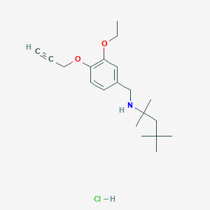 molecular formula C20H32ClNO2 B4233132 N-[3-ethoxy-4-(2-propyn-1-yloxy)benzyl]-2,4,4-trimethyl-2-pentanamine hydrochloride 