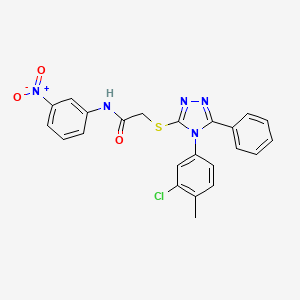 molecular formula C23H18ClN5O3S B4233138 2-{[4-(3-chloro-4-methylphenyl)-5-phenyl-4H-1,2,4-triazol-3-yl]thio}-N-(3-nitrophenyl)acetamide 