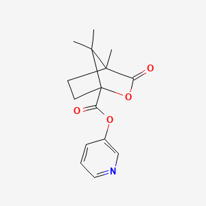 molecular formula C15H17NO4 B4233144 3-pyridinyl 4,7,7-trimethyl-3-oxo-2-oxabicyclo[2.2.1]heptane-1-carboxylate 