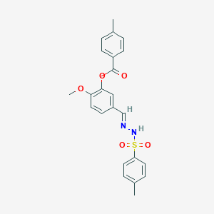 2-Methoxy-5-{2-[(4-methylphenyl)sulfonyl]carbohydrazonoyl}phenyl 4-methylbenzoate