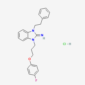 molecular formula C24H25ClFN3O B4233164 1-[3-(4-fluorophenoxy)propyl]-3-(2-phenylethyl)-1,3-dihydro-2H-benzimidazol-2-imine hydrochloride 