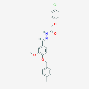 molecular formula C24H23ClN2O4 B423318 2-(4-chlorophenoxy)-N'-{3-methoxy-4-[(4-methylbenzyl)oxy]benzylidene}acetohydrazide 