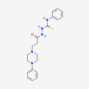 molecular formula C20H25N5OS B4233193 N-phenyl-2-[3-(4-phenyl-1-piperazinyl)propanoyl]hydrazinecarbothioamide 