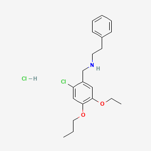 molecular formula C20H27Cl2NO2 B4233195 N-(2-chloro-5-ethoxy-4-propoxybenzyl)-2-phenylethanamine hydrochloride 