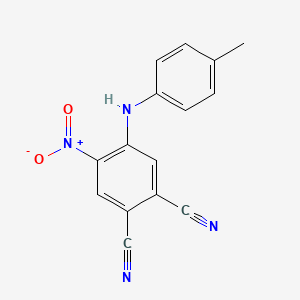 molecular formula C15H10N4O2 B4233208 4-[(4-methylphenyl)amino]-5-nitrophthalonitrile 