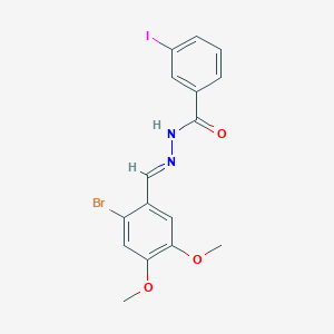 molecular formula C16H14BrIN2O3 B423322 N'-(2-bromo-4,5-dimethoxybenzylidene)-3-iodobenzohydrazide 