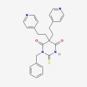molecular formula C25H24N4O2S B4233222 1-benzyl-5,5-bis[2-(4-pyridinyl)ethyl]-2-thioxodihydro-4,6(1H,5H)-pyrimidinedione 