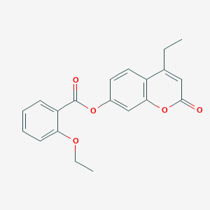 molecular formula C20H18O5 B4233239 4-ethyl-2-oxo-2H-chromen-7-yl 2-ethoxybenzoate 