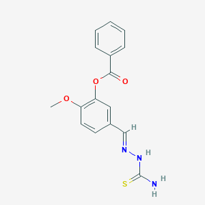 5-[2-(Aminocarbothioyl)carbohydrazonoyl]-2-methoxyphenyl benzoate