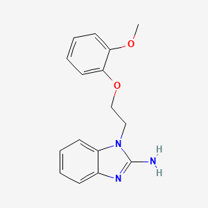 molecular formula C16H17N3O2 B4233247 1-[2-(2-methoxyphenoxy)ethyl]-1H-benzimidazol-2-amine 