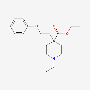 molecular formula C18H27NO3 B4233270 ethyl 1-ethyl-4-(2-phenoxyethyl)-4-piperidinecarboxylate 