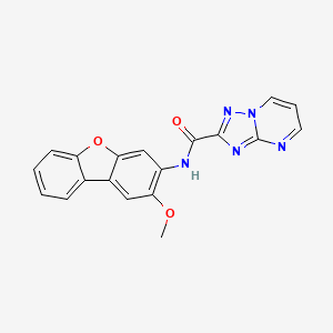 molecular formula C19H13N5O3 B4233283 N-(2-methoxydibenzo[b,d]furan-3-yl)[1,2,4]triazolo[1,5-a]pyrimidine-2-carboxamide 
