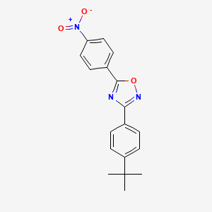 molecular formula C18H17N3O3 B4233337 3-(4-tert-butylphenyl)-5-(4-nitrophenyl)-1,2,4-oxadiazole 