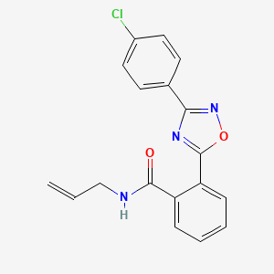 molecular formula C18H14ClN3O2 B4233352 N-allyl-2-[3-(4-chlorophenyl)-1,2,4-oxadiazol-5-yl]benzamide 