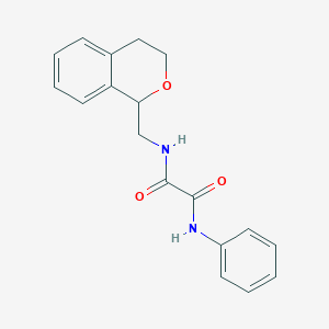 molecular formula C18H18N2O3 B4233358 N-(3,4-dihydro-1H-isochromen-1-ylmethyl)-N'-phenylethanediamide 