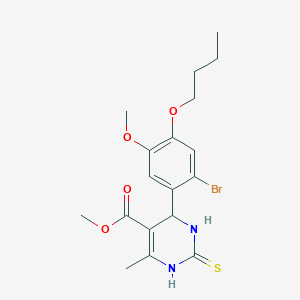 molecular formula C18H23BrN2O4S B4233369 methyl 4-(2-bromo-4-butoxy-5-methoxyphenyl)-6-methyl-2-thioxo-1,2,3,4-tetrahydro-5-pyrimidinecarboxylate 