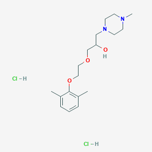 molecular formula C18H32Cl2N2O3 B4233371 1-[2-(2,6-dimethylphenoxy)ethoxy]-3-(4-methyl-1-piperazinyl)-2-propanol dihydrochloride 