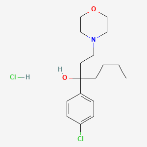molecular formula C17H27Cl2NO2 B4233382 3-(4-chlorophenyl)-1-(4-morpholinyl)-3-heptanol 
