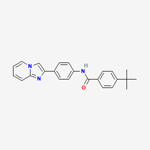 molecular formula C24H23N3O B4233414 4-tert-butyl-N-(4-imidazo[1,2-a]pyridin-2-ylphenyl)benzamide 