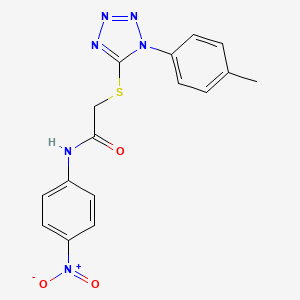 molecular formula C16H14N6O3S B4233436 2-{[1-(4-methylphenyl)-1H-tetrazol-5-yl]thio}-N-(4-nitrophenyl)acetamide 