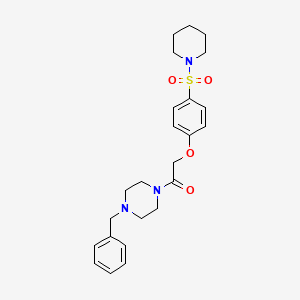molecular formula C24H31N3O4S B4233439 1-benzyl-4-{[4-(1-piperidinylsulfonyl)phenoxy]acetyl}piperazine 
