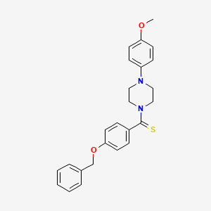 molecular formula C25H26N2O2S B4233464 1-{[4-(benzyloxy)phenyl]carbonothioyl}-4-(4-methoxyphenyl)piperazine 