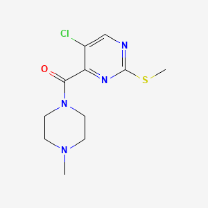 molecular formula C11H15ClN4OS B4233467 5-chloro-4-[(4-methyl-1-piperazinyl)carbonyl]-2-(methylthio)pyrimidine 