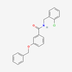 molecular formula C21H18ClNO2 B4233502 3-(benzyloxy)-N-(2-chlorobenzyl)benzamide 