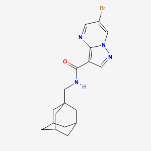 molecular formula C18H21BrN4O B4233521 N-(1-adamantylmethyl)-6-bromopyrazolo[1,5-a]pyrimidine-3-carboxamide 