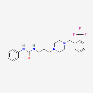 molecular formula C22H27F3N4O B4233527 N-phenyl-N'-(3-{4-[2-(trifluoromethyl)benzyl]-1-piperazinyl}propyl)urea 