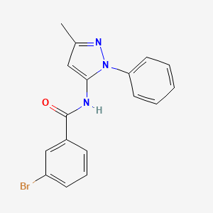 molecular formula C17H14BrN3O B4233535 3-bromo-N-(3-methyl-1-phenyl-1H-pyrazol-5-yl)benzamide 