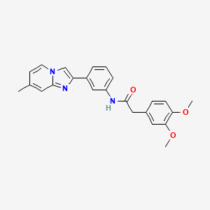molecular formula C24H23N3O3 B4233546 2-(3,4-dimethoxyphenyl)-N-[3-(7-methylimidazo[1,2-a]pyridin-2-yl)phenyl]acetamide 